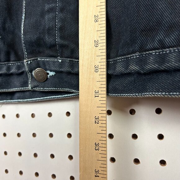 Phat Farm Denim Jean Jacket XL Dark Wash Y2K Streetwear Skater Grunge READ 90s - Picture 8 of 8